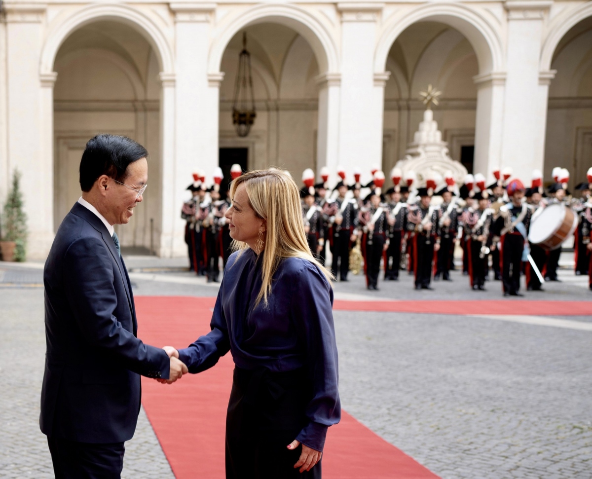 Chủ tịch nước Võ Văn Thưởng gặp Thủ tướng Italy Giorgia Meloni