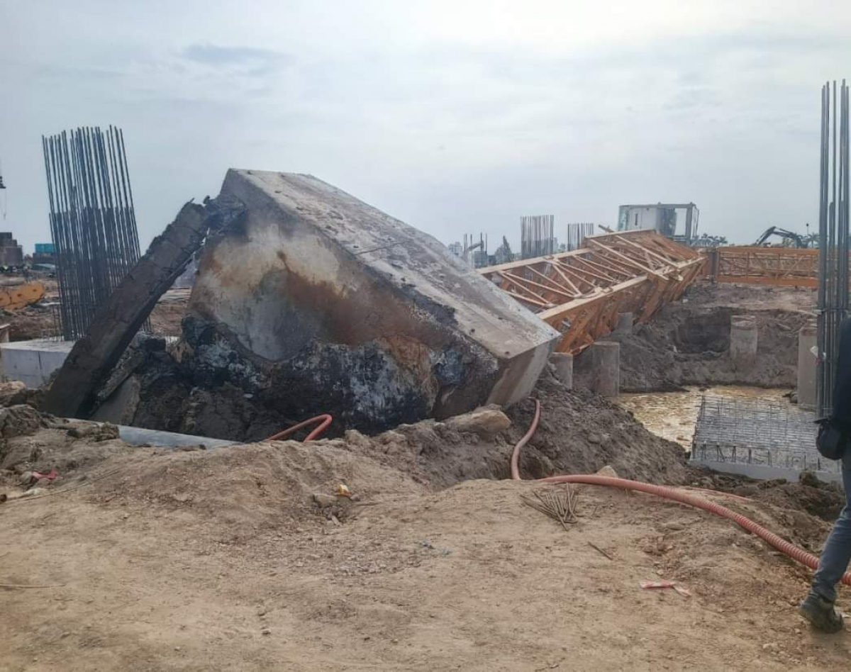 Hiện trường vụ tai nạn lao động trong KCN.