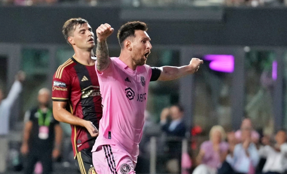 Messi ghi cú đúp giúp Inter Miami thắng đậm (Ảnh: Getty).