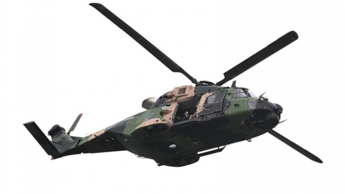 Chiếc trực thăng mang số hiệu MRH-90 gặp sự cố khi tham gia cuộc tập trận quân sự Talisman Sabre. Ảnh: The Australian