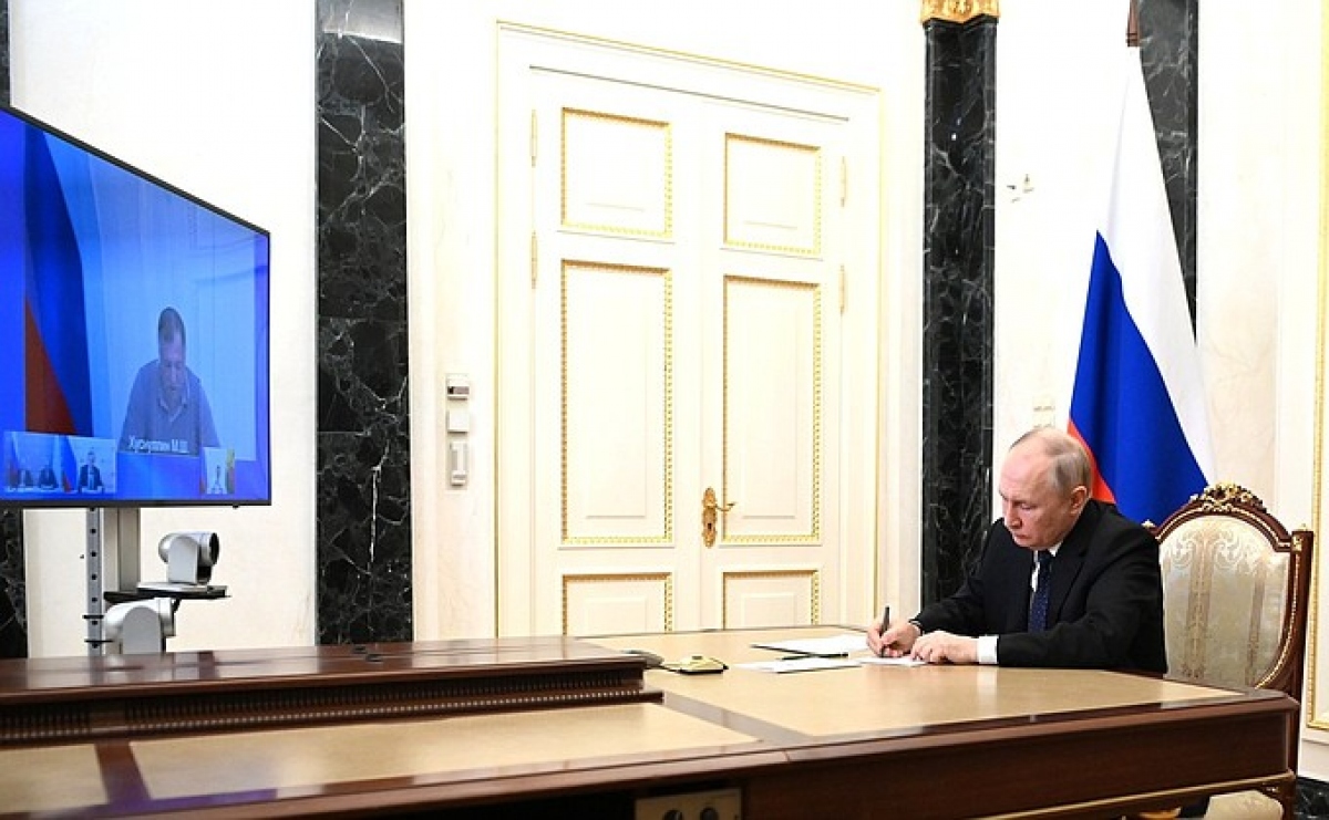 Tổng thống Putin chủ trì cuộc họp về tình hình ở cầu Crimea (Nguồn: kremlin.ru)