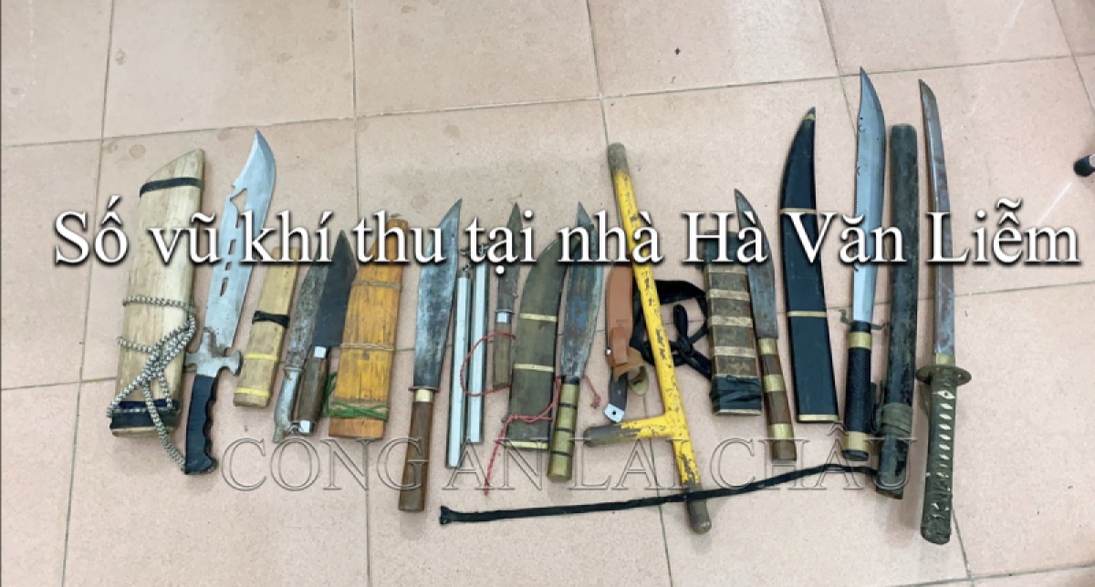 Hung khí thu thập được tại nhà Liễm