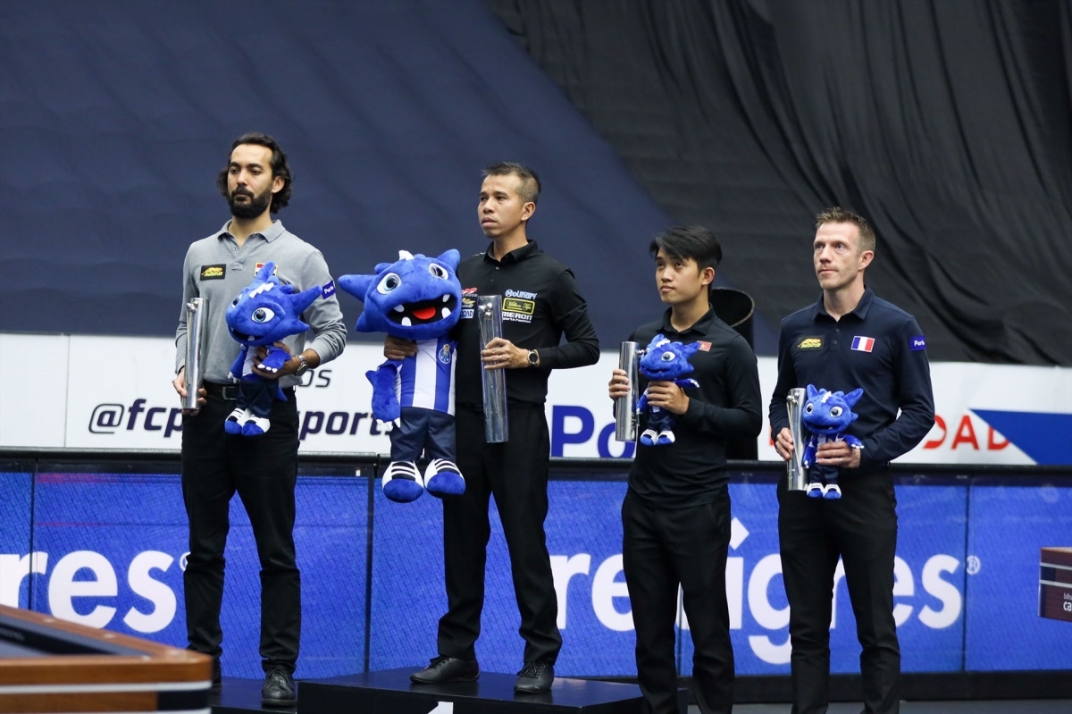 Tran Quyet Chien wins the Three-Cushion Carom Billiards World Cup in Portugal  (Photo: UBM)