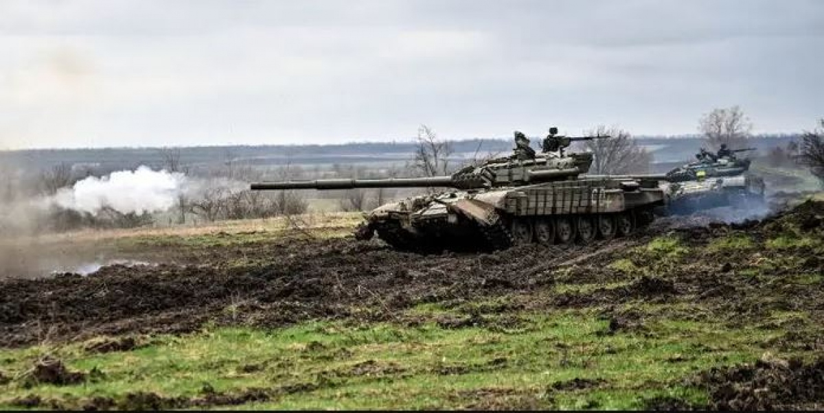Xe tăng T-72 trong cuộc tập trận của Ukraine. Ảnh: Ukrinform