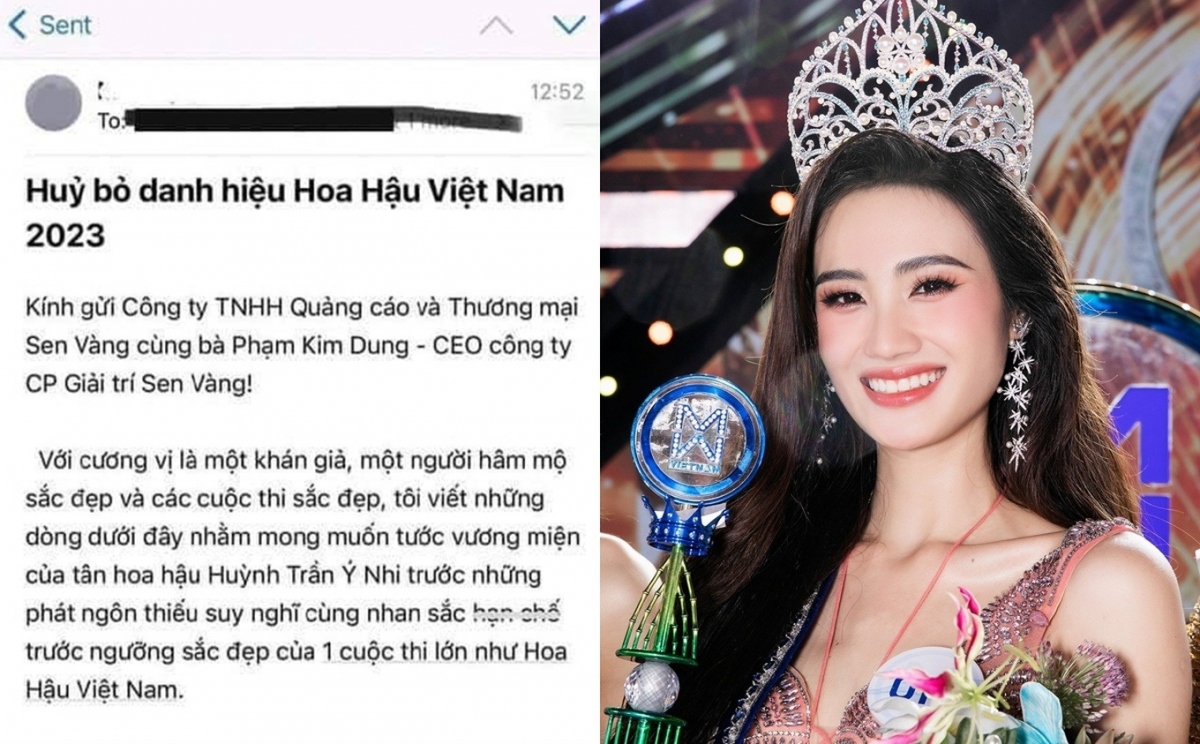 Dân mạng gửi email, yêu cầu Ban Tổ chức hủy bỏ danh hiệu của Ý Nhi (Ảnh: Chụp màn hình).