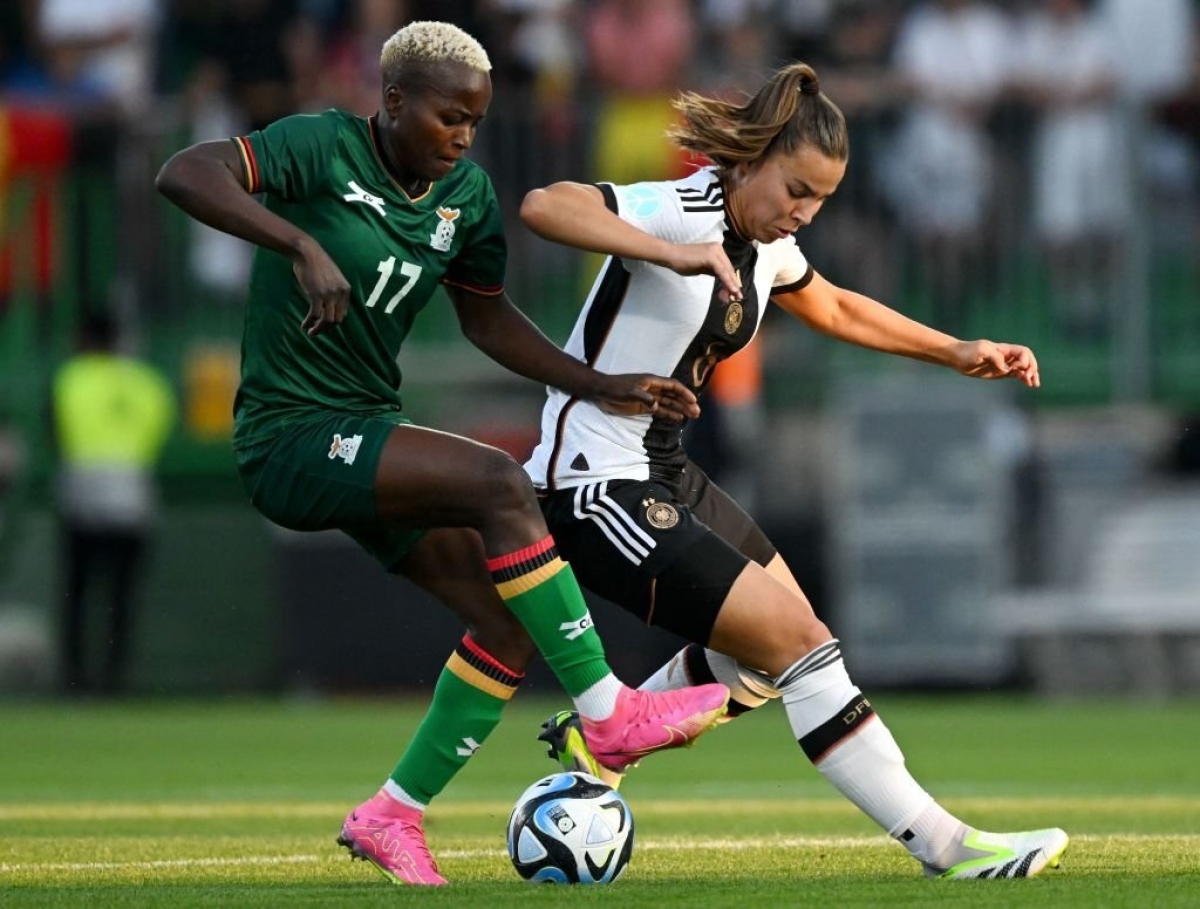 ĐT nữ Zambia từng thắng ĐT nữ Đức trong trận giao hữu trước World Cup nữ 2023. (Ảnh: Getty). 