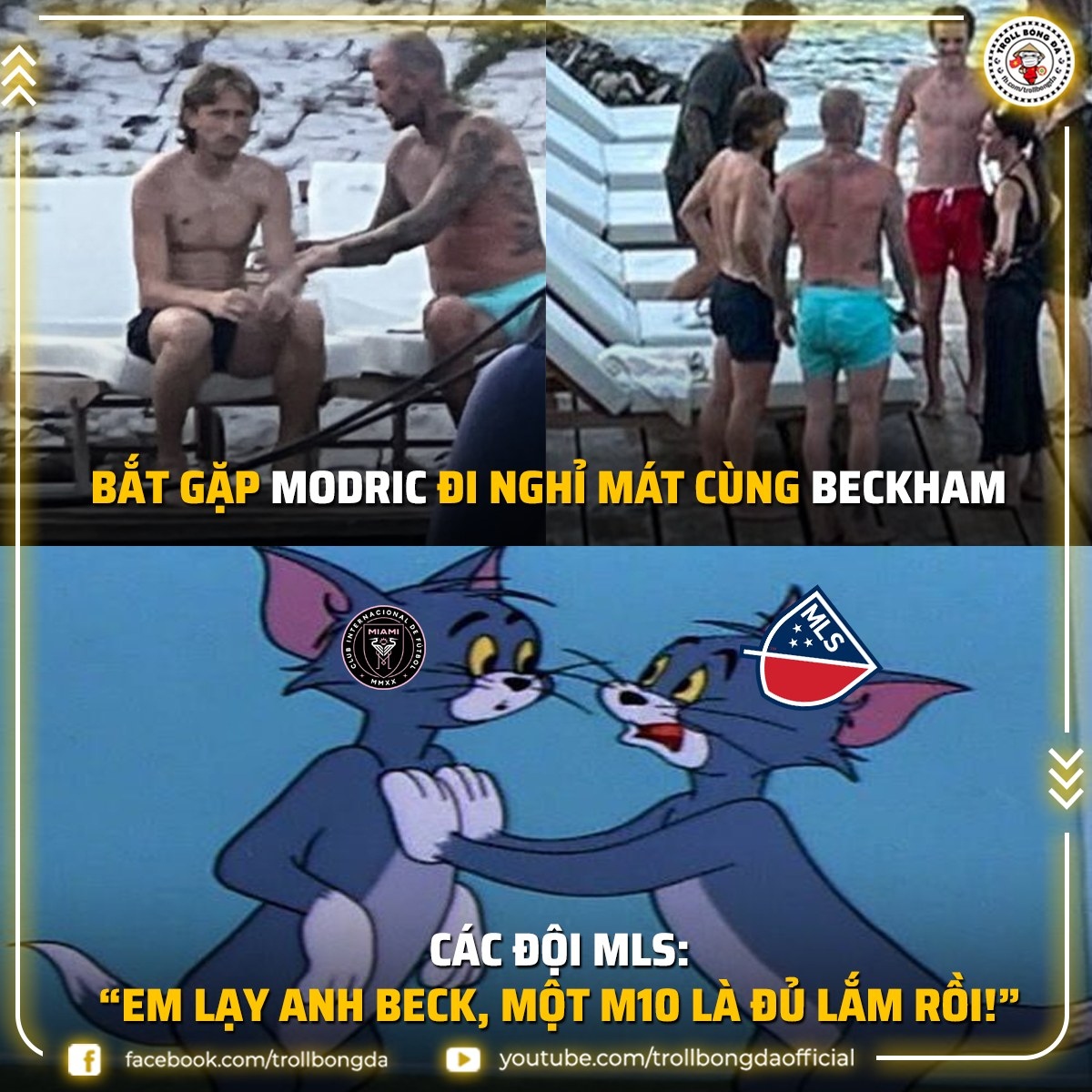 Modric sắp thành đồng đội Messi tại MLS. (Ảnh: Troll Bóng đá). 