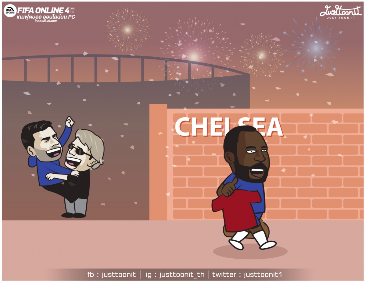 Chelsea "mở hội" khi Lukaku sang AS Roma. (Ảnh: Just Toonit). 