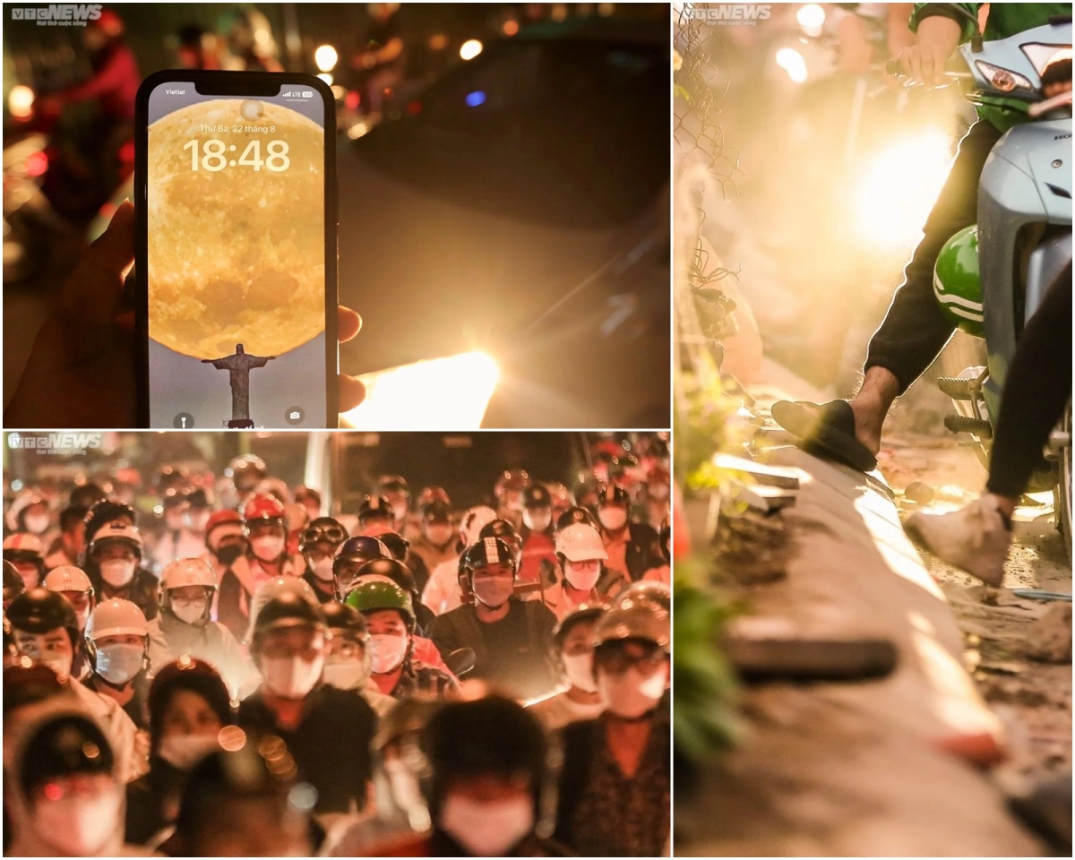 Gần 19h, song tuyến đường Nguyễn Xiển vẫn kẹt cứng khiến nhiều tài xế đứng chôn chân.