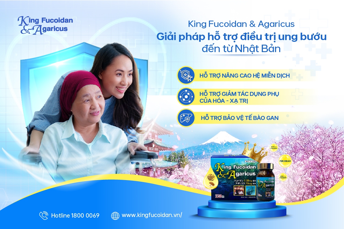 King Fucoidan Agaricus - Giải pháp hỗ trợ điều trị ung bướu đến từ Nhật Bản