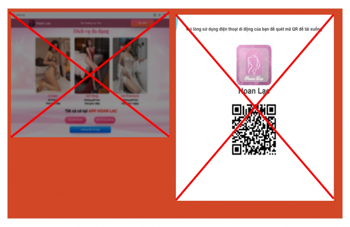 Hình ảnh trang web hẹn hò lừa đảo.