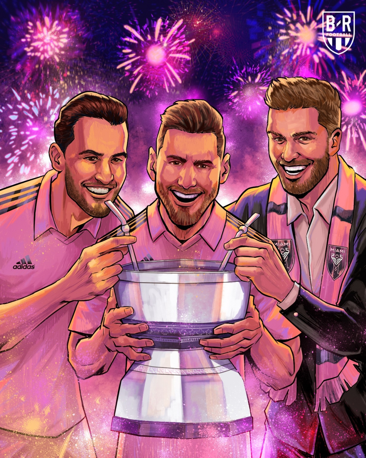 Inter Miami "mở tài khoản" danh hiệu cùng Lionel Messi. (Ảnh: Bleacher Reports)