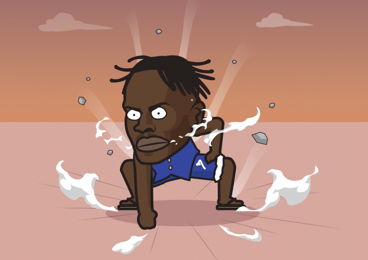 Raheem Sterling bùng nổ trên hàng công Chelsea. (Ảnh: Just Toon It)