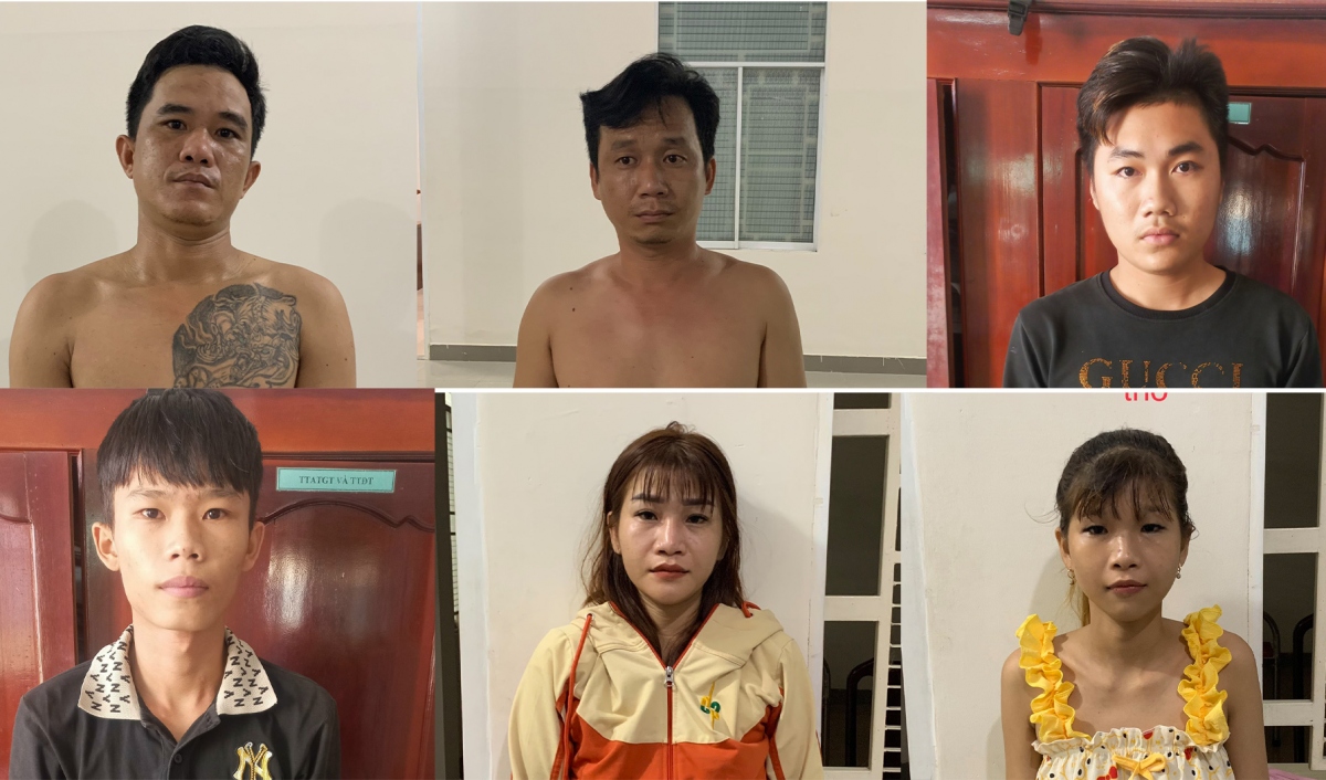 Các đối tượng trong vụ án (ảnh công an cung cấp)