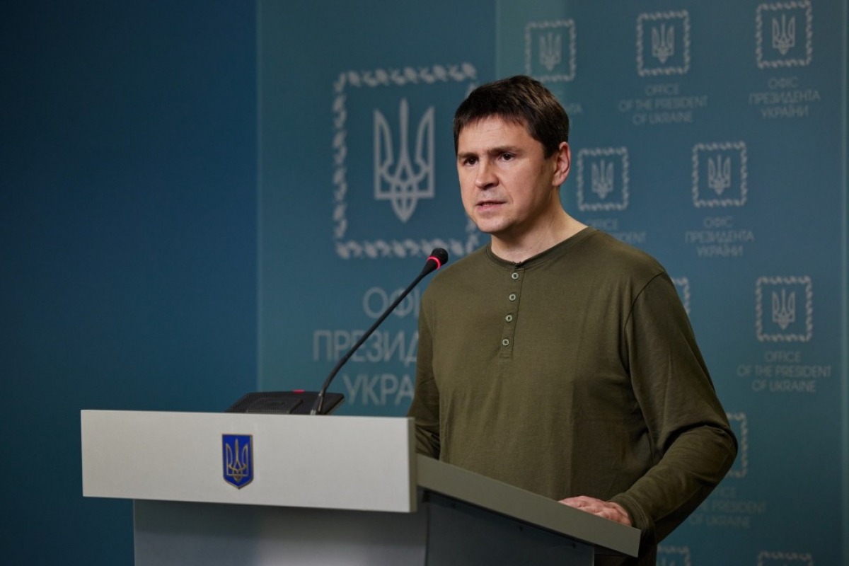Ông  Mykhailo Podolyak, cố vấn cấp cao của Tổng thống Ukraine. (Ảnh: Văn phòng Tổng thống Ukraine)