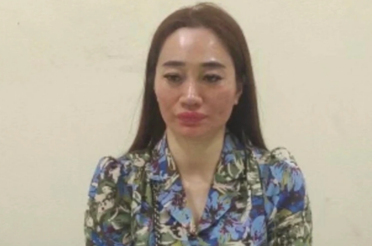 Trương Thị Hương sau khi bị bắt