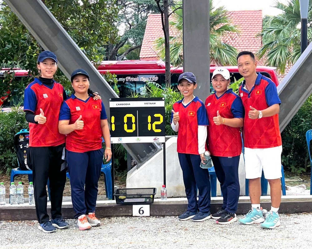 Vietnamese athletes at the 2023 Asian Petanque Championship in Malaysia