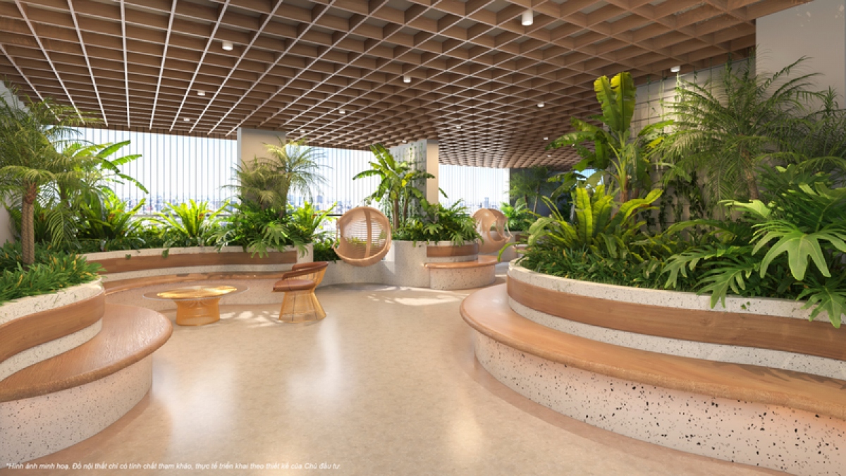 Sky Garden - “vườn trên không” đẳng cấp giúp cư dân tại ZR1 The Zurich có thể nghỉ ngơi thư giãn hoặc làm việc giữa không gian cực chill