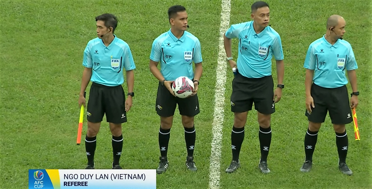 Trọng tài Ngô Duy Lân điều khiển trận đấu chính thức tại AFC Cup 2023/2024
