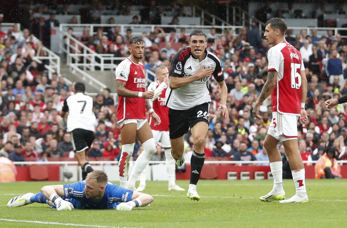 Palhinha gỡ hoà 2-2 cho Fulham ở phút 87. (Ảnh: Reuters)