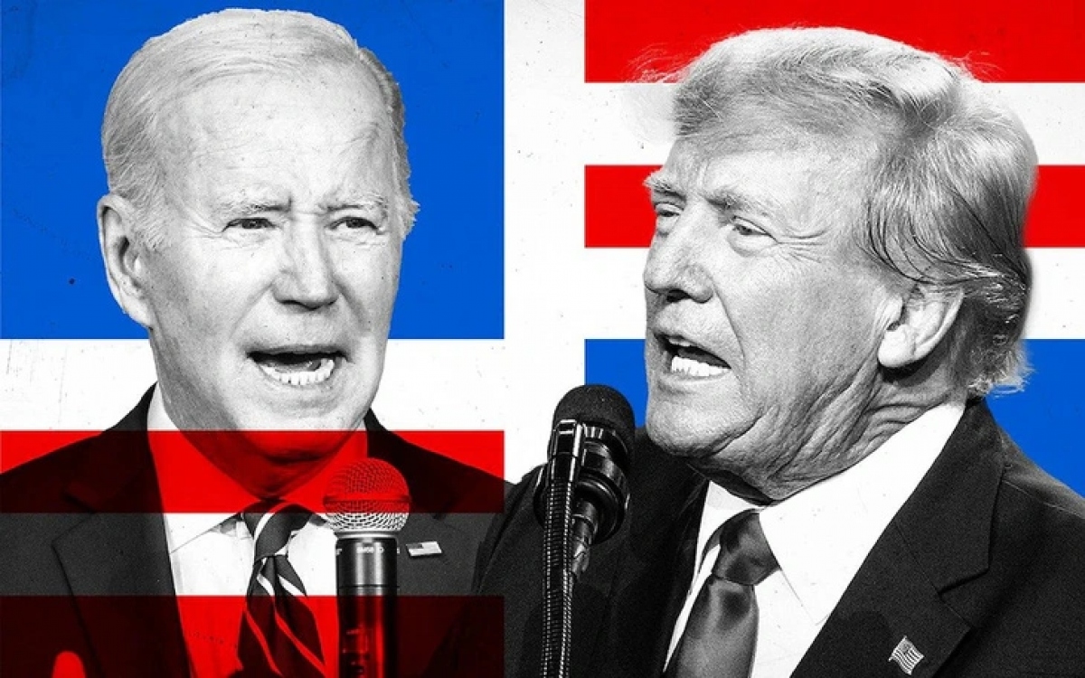Ông Trump và ông Biden đang là ứng viên được ủng hộ nhiều nhất ở lần lượt đảng Cộng hòa và đảng Dân chủ. Ảnh: Telegraph