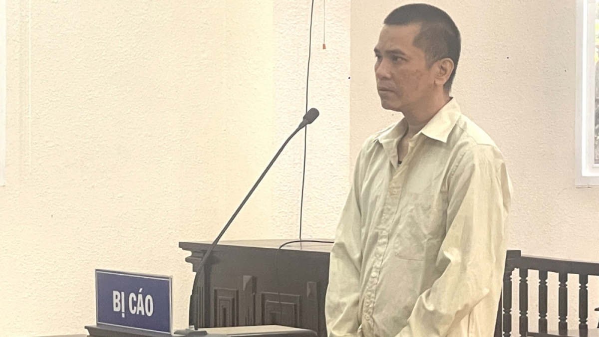Bị cáo Phúc tại phiên tòa xét xử (ảnh: TT)