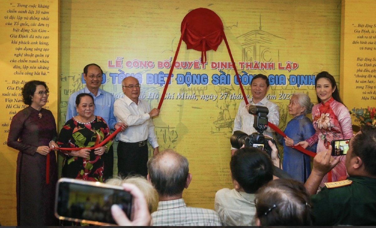 Lễ công bố Quyết định thành lập bảo tàng Biệt động Sài Gòn - Gia Định (ảnh bảo tàng cung cấp)