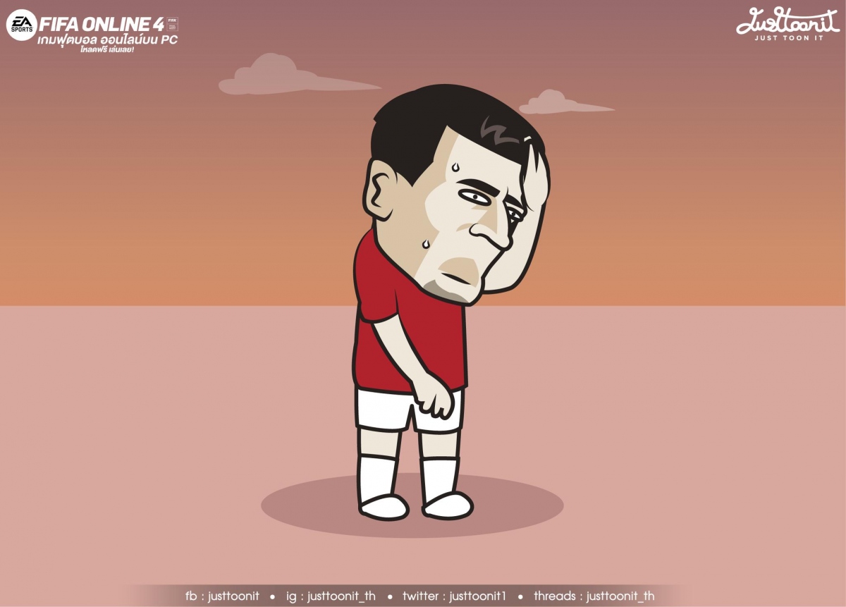 Maguire một lần nữa mắc sai lầm khiến MU chịu bàn thua. (Ảnh: Just Toon It)