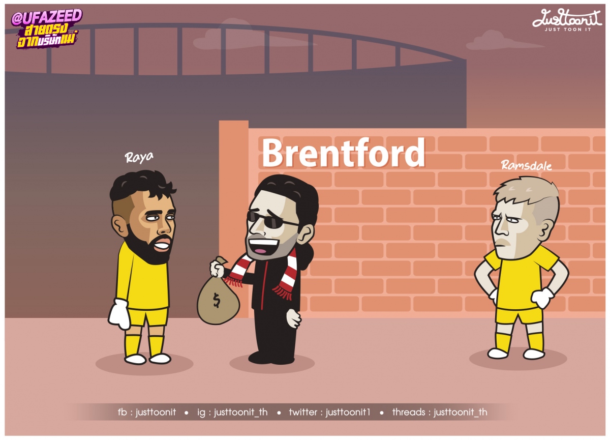 Arsenal quyết tâm chiêu mộ thủ thành Raya dù Ramsdale chơi không tệ thời gian qua (Ảnh: Just Toon It)