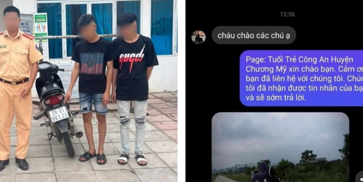 Hai thanh niên bị phát hiện, xử lý thông qua tố giác của người dân trên mạng xã hội