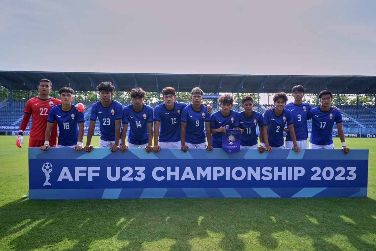 U23 Campuchia đã có khởi đầu thuận lợi khi thắng Brunei 5-0. (Ảnh: FFC). 