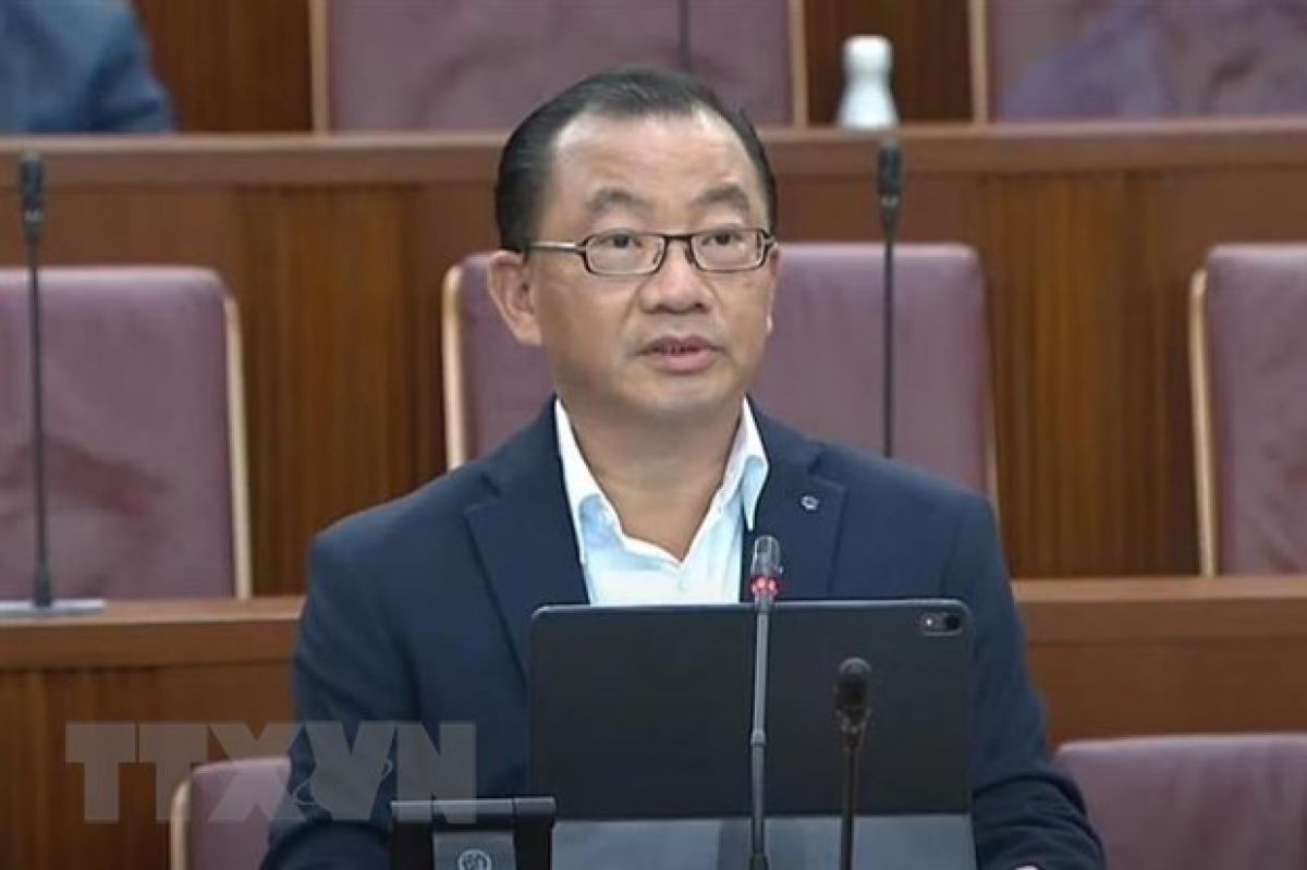 Ông Seah Kian Peng chính thức tuyên thệ nhậm chức Chủ tịch Quốc hội Singapore sáng 2/8. (Ảnh: GOV.SG/TTXVN)
