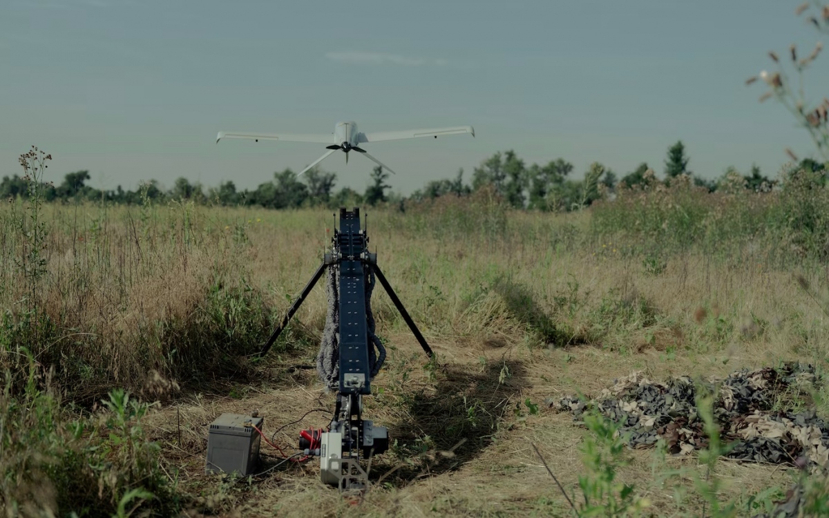 UAV của đặc nhiệm Ukraine sau khi rời bệ phóng.