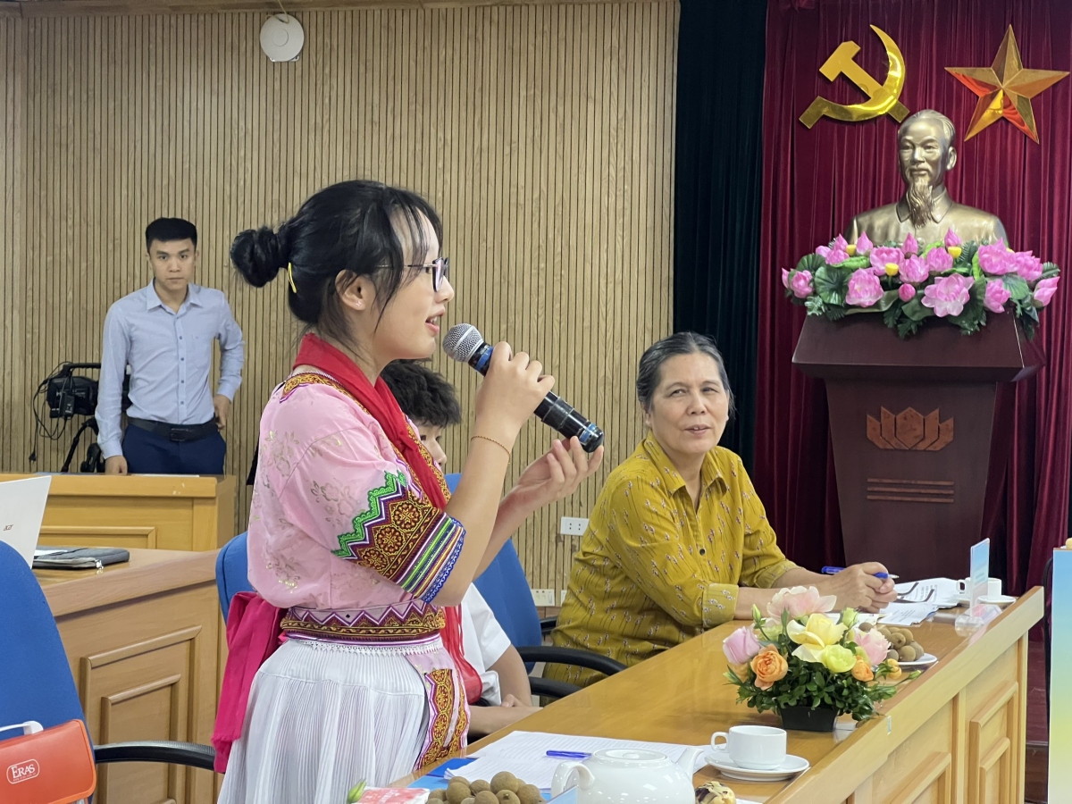 Đại biểu trẻ em phát biểu