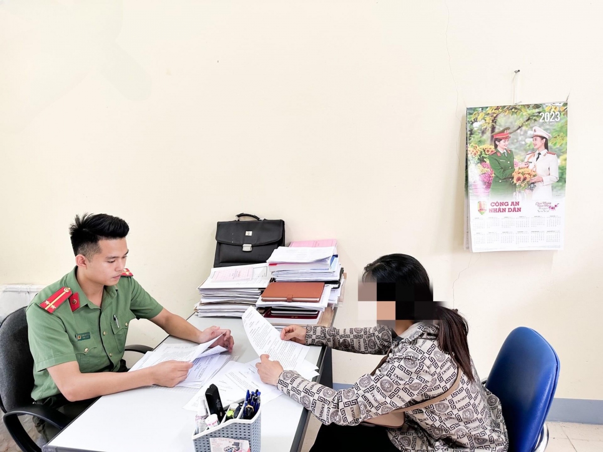 Đối tượng N.T.Q. tại cơ quan công an