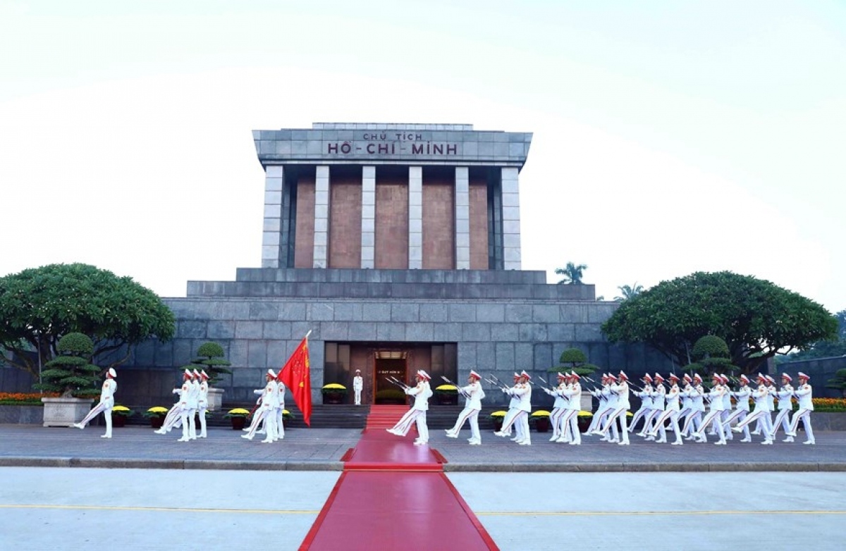 A national flag-hoisting ceremony takes place at Ba Dinh Square, Hanoi to celebrate the 78th anniversary of the National Day (September 2).