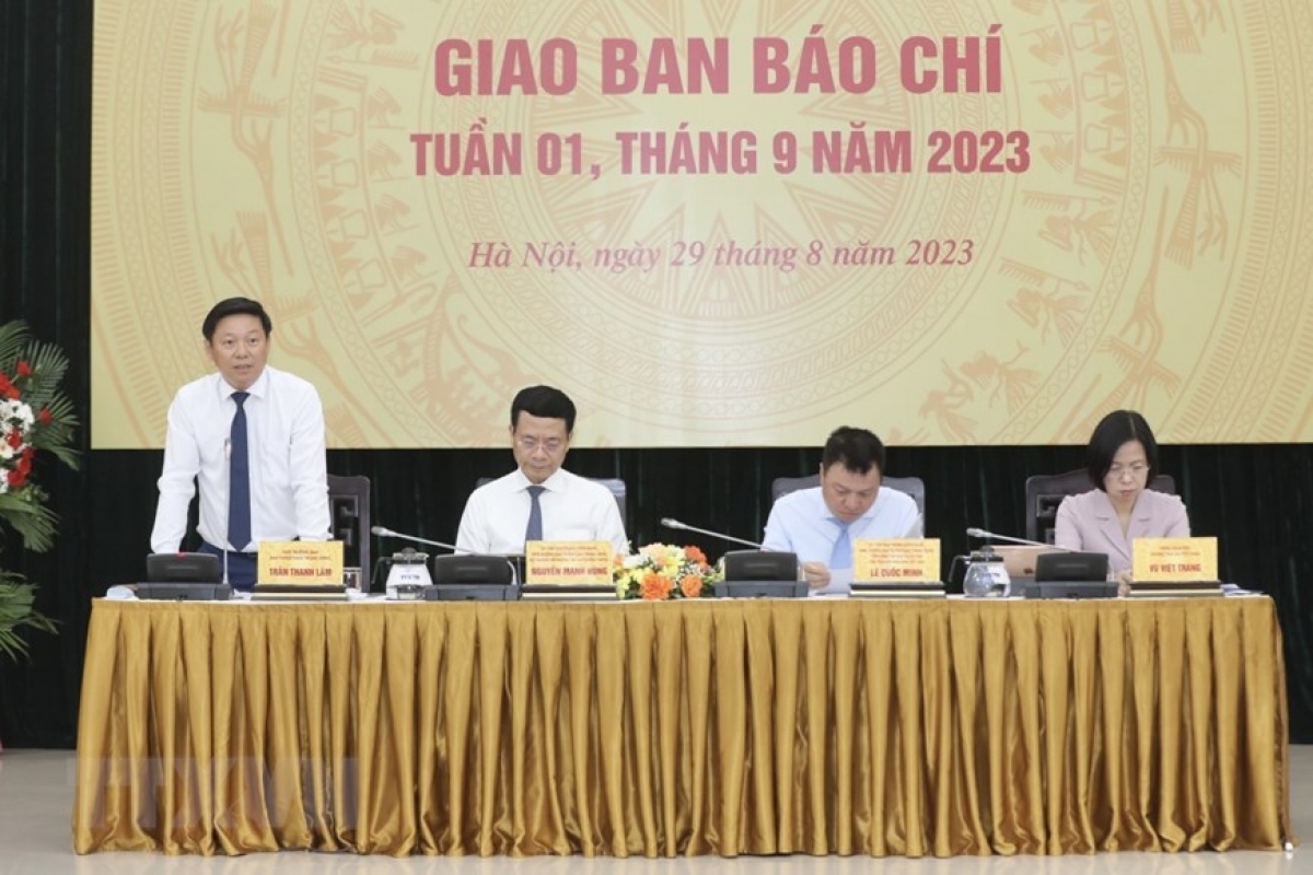 Phó trưởng Ban Tuyên giáo Trung ương Trần Thanh Lâm chủ trì về giao ban chuyên đề. 