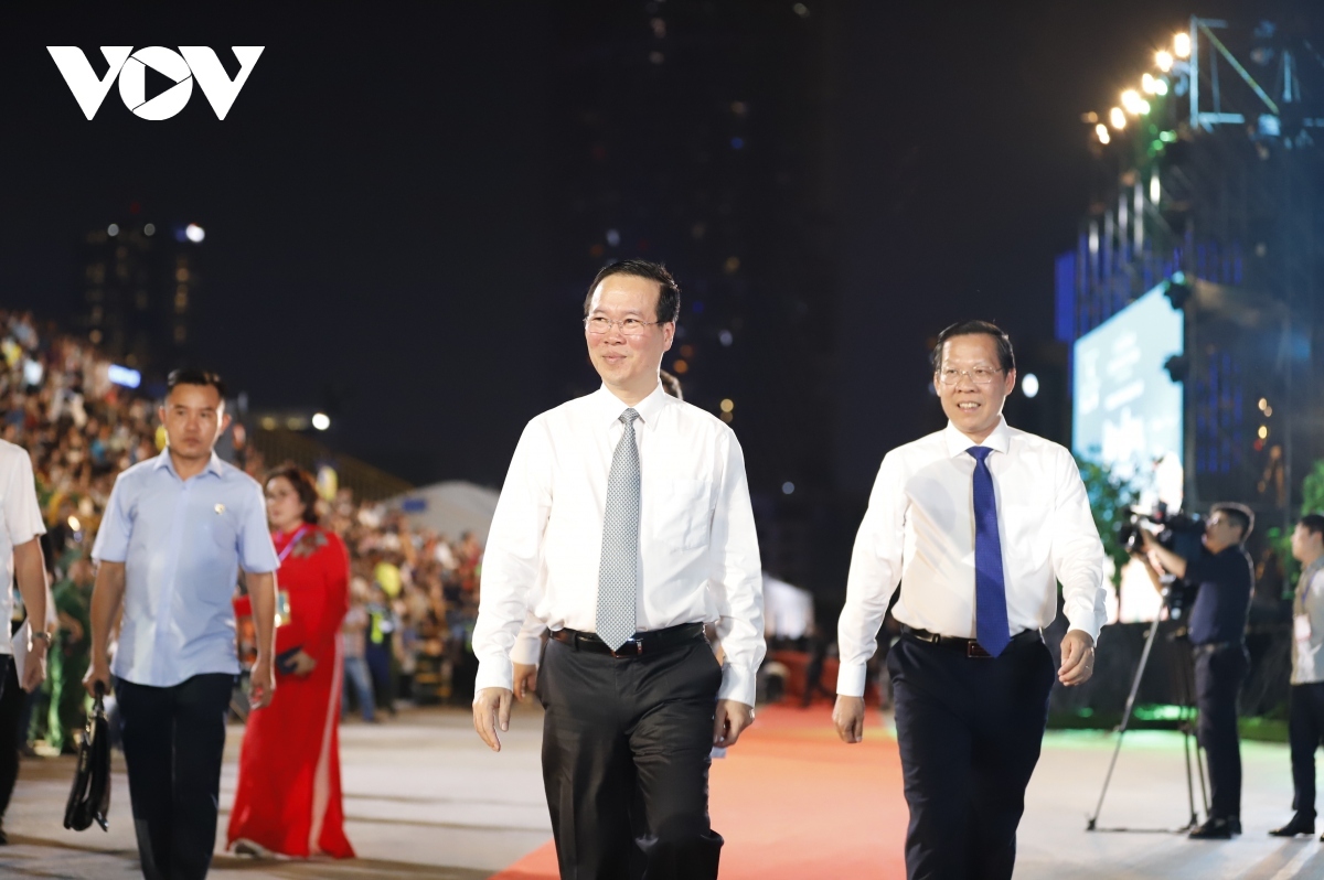 President Vo Van Thuong is joined by many Government leaders to attend the festival.