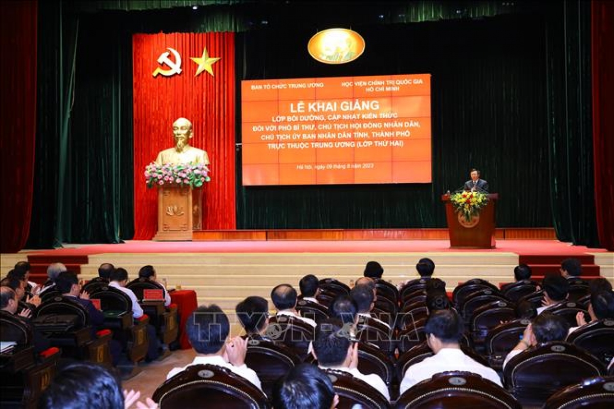 Quang cảnh lễ khai giảng. (Ảnh: Văn Điệp/TTXVN)