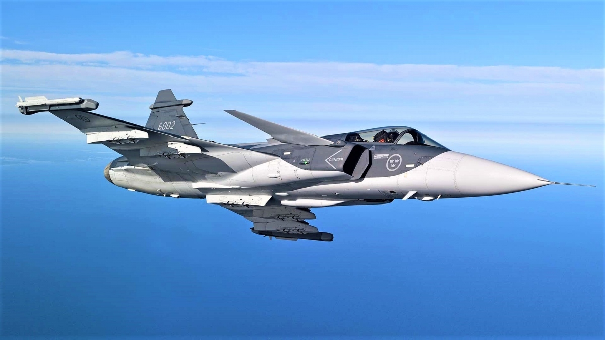 JAS 39E Gripen trong chuyến bay thử nghiệm. Ảnh: The Drive