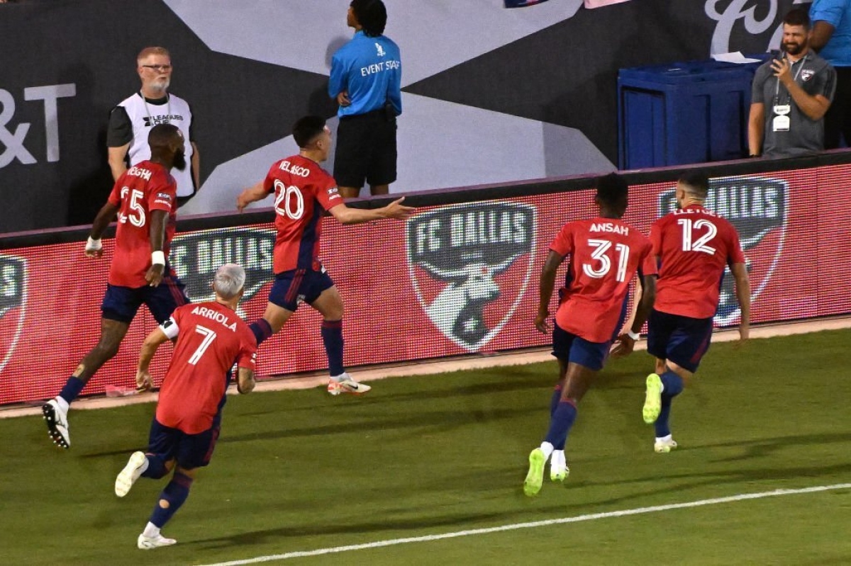 Tới phút 63, Dallas dẫn trước Inter Miami 3-1 nhờ pha lập công của Velasco