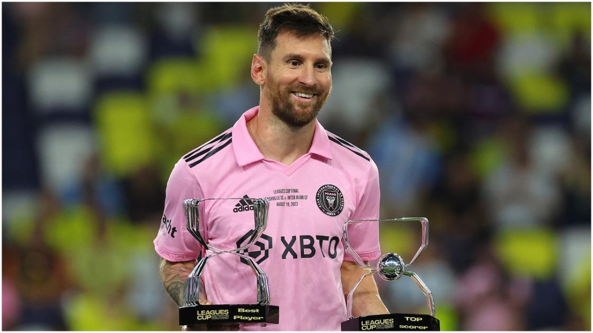 Messi giành danh hiệu đầu tiên cùng Inter Miami (Ảnh: Getty)