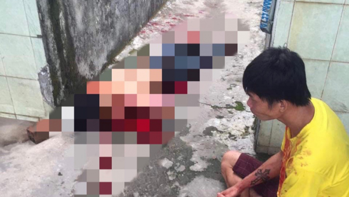 Lê Phú Quí sát hại bạn nhậu sau đó ngồi chờ công an đến bắt. Vụ án xảy ra vào ngày 28/5/2023 tại thành phố Tân Uyên, Bình Dương (ảnh: ĐC)