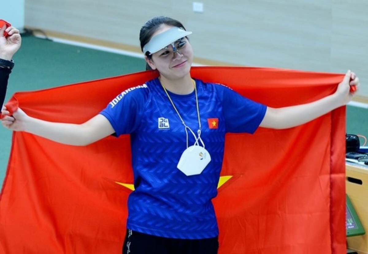 Markswoman Trinh Thu Vinh (Photo: vtc.vn)