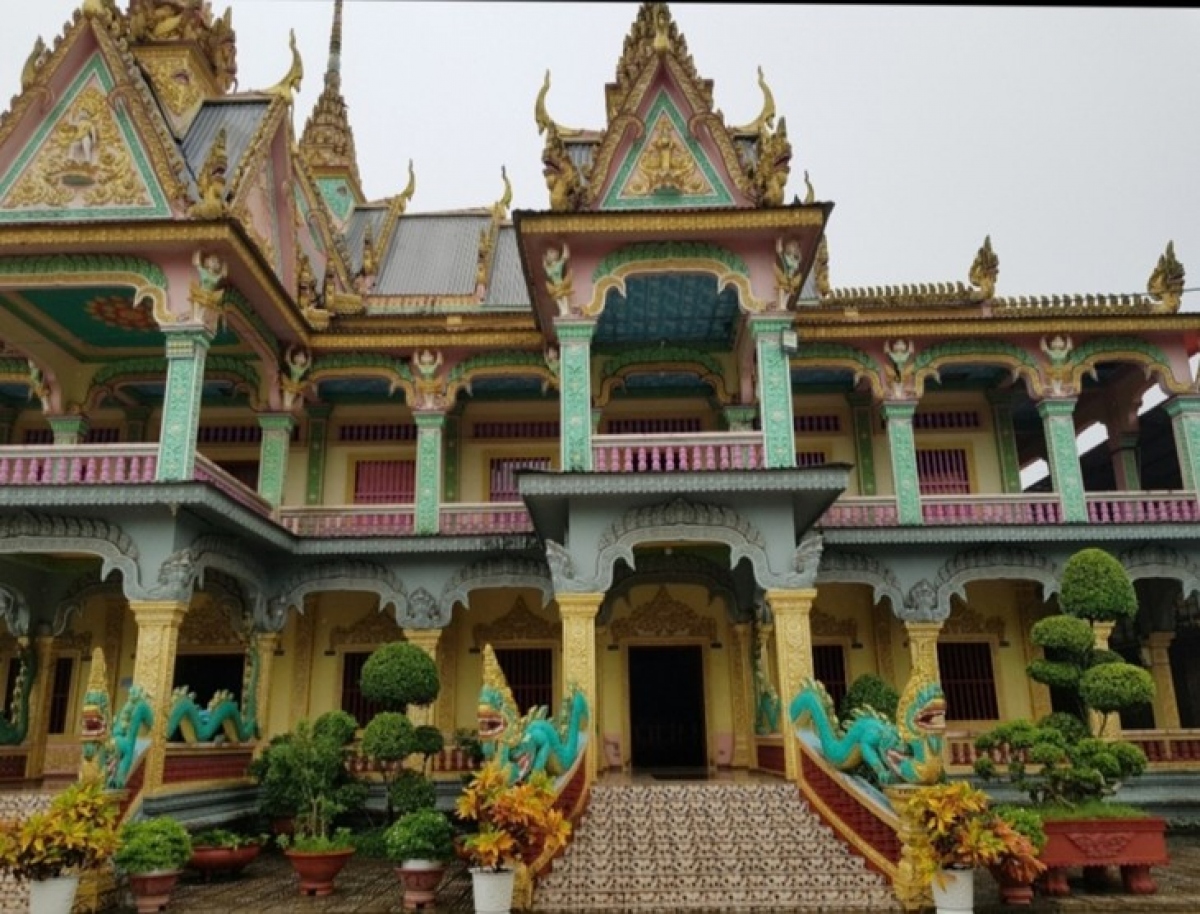 The Sala house of Som Rong pagoda (Photo: Ngoc Anh)