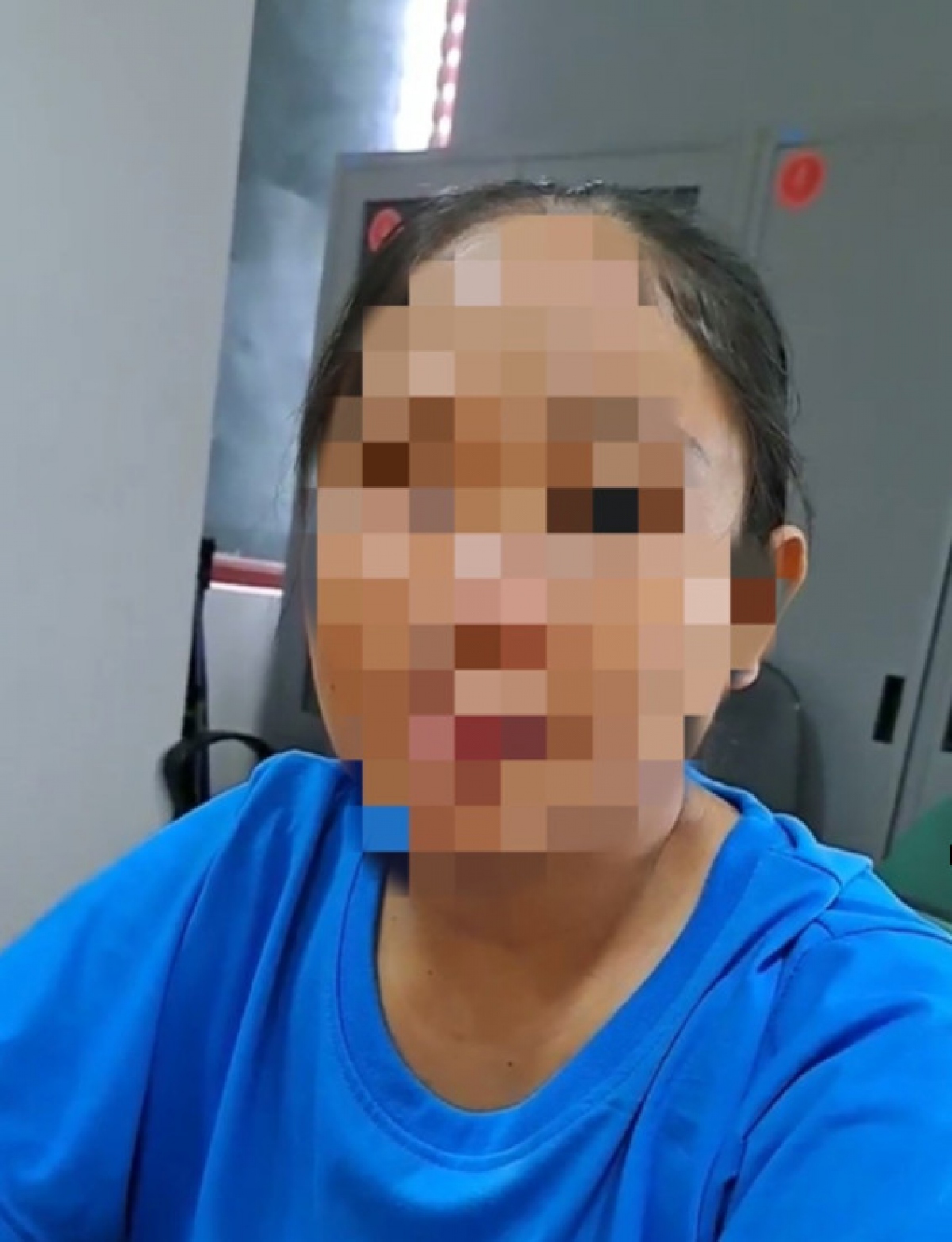 Đối tượng P.T.M tại cơ quan công an. (Ảnh: Hồng Phúc)