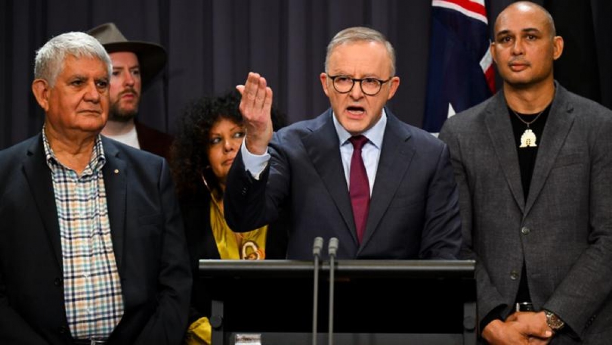 Thủ tướng Australia Albanese khẳng định The Voice là cơ hội để thay đổi đất nước tốt đẹp hơn. Ảnh: ABC.