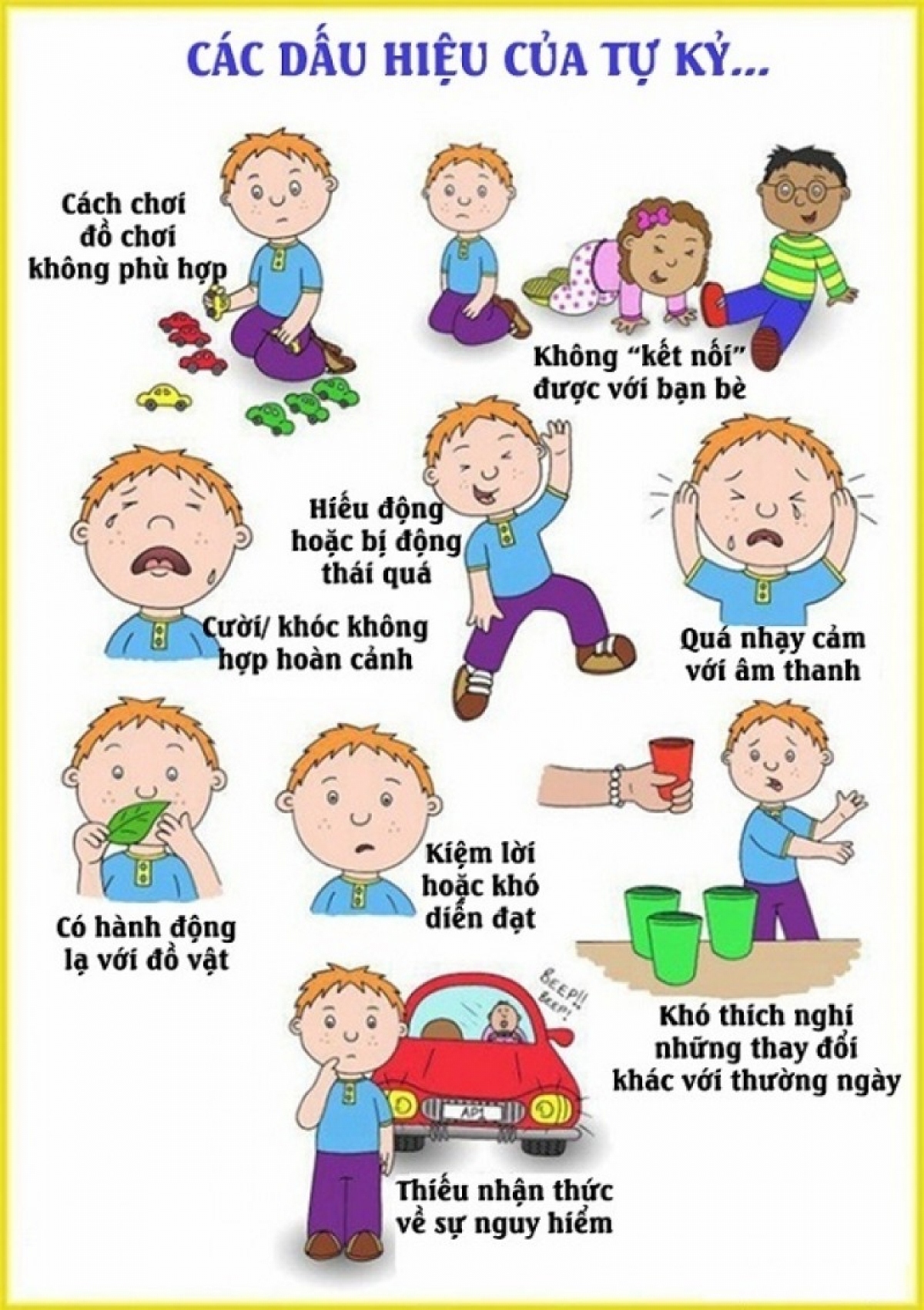 Những dấu hiệu nhận biết sớm bệnh tự kỷ (Ảnh: KT)