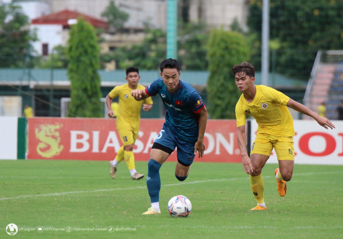 U23 Việt Nam thắng U21 Hà Nội FC 2-1. (Ảnh: VFF). 
