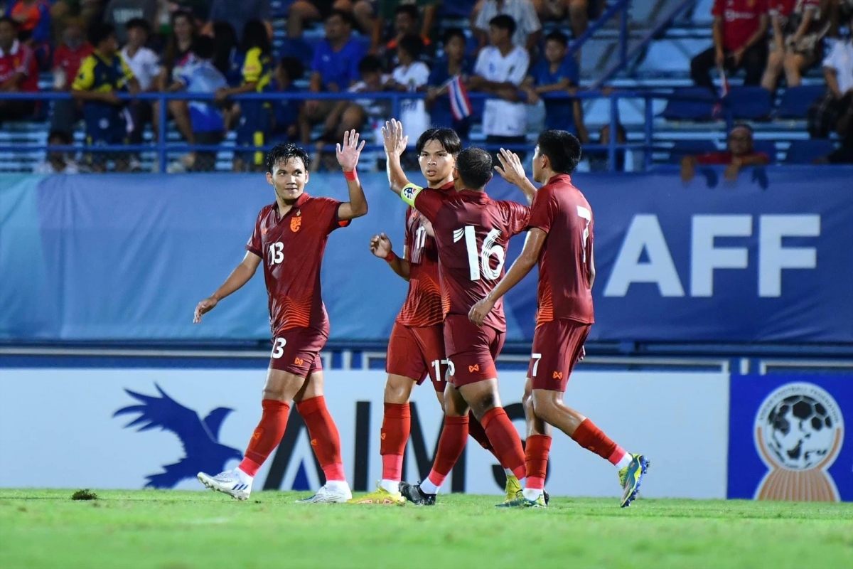 U23 Thái Lan đang hướng tới thành tích toàn thắng 3 trận vòng bảng. (Ảnh: FAT)